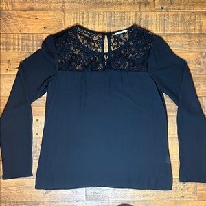 Elegant Black Lace Women's Top